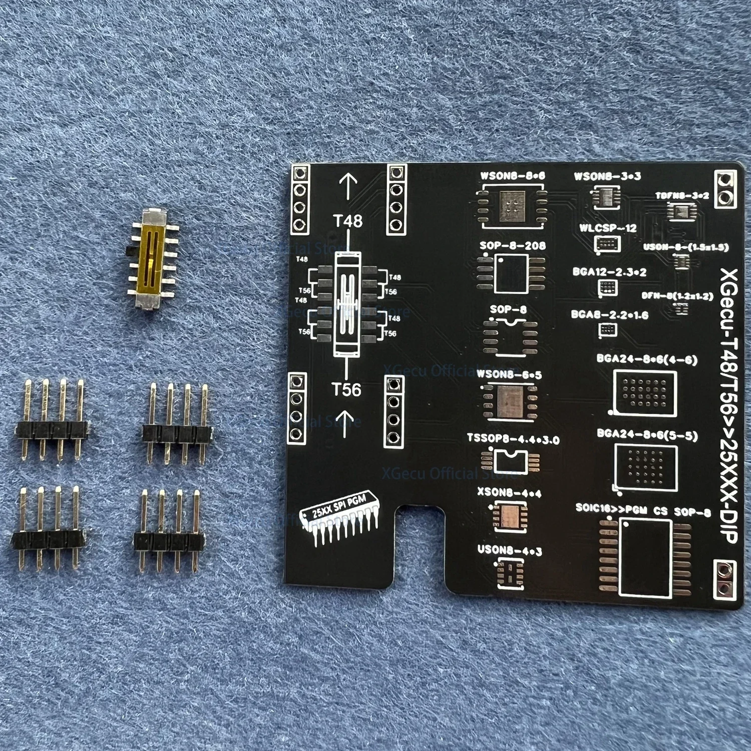 17-in-1 SMD アダプターのサポート SOP8 SOP16 WSON8 TSSOP8 XSON8 DFN8 USON8 WLCSP TDFN8 BGA12 BGA8 BGA24 - DIP8 NOR SPI フラッシュ NAND