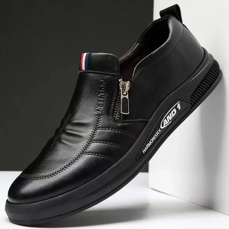 カジュアル革靴男性ローファートレンドブランドビジネスシューズ秋スリップオンフラットマンスニーク快適なモカシン Zapatos Hombre