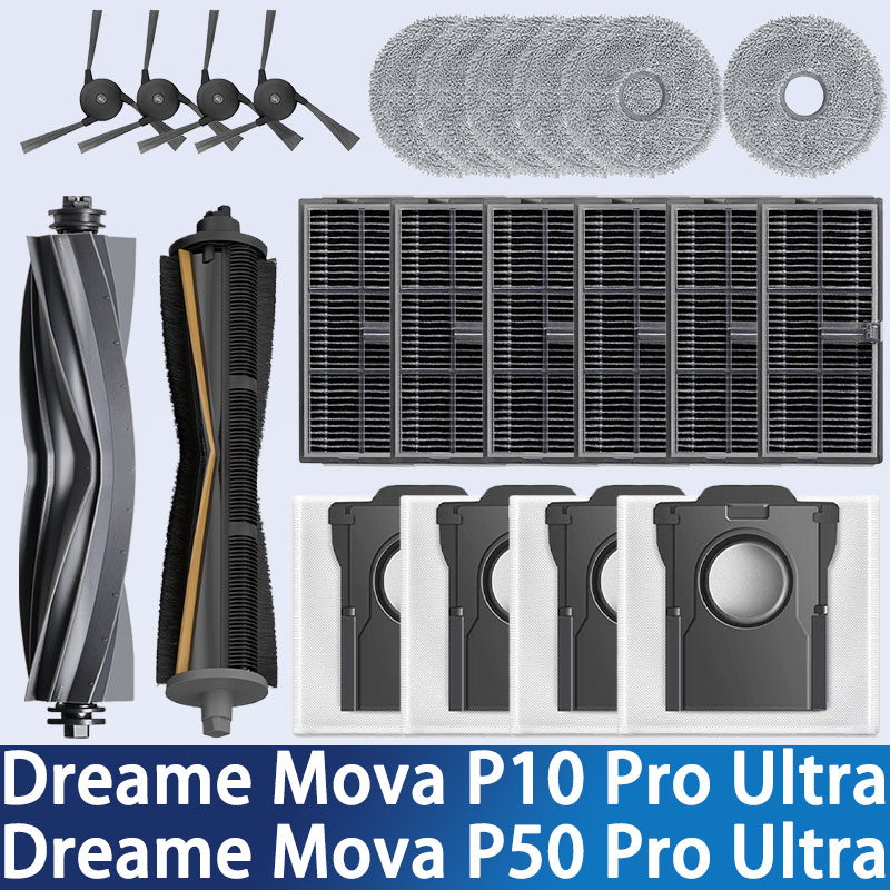 Mova P50 Pro Ultra、Mova P10 Pro Ultra アクセサリー トリカット ブラシ Hepa フィルター モップ クロス ダストバッグに対応