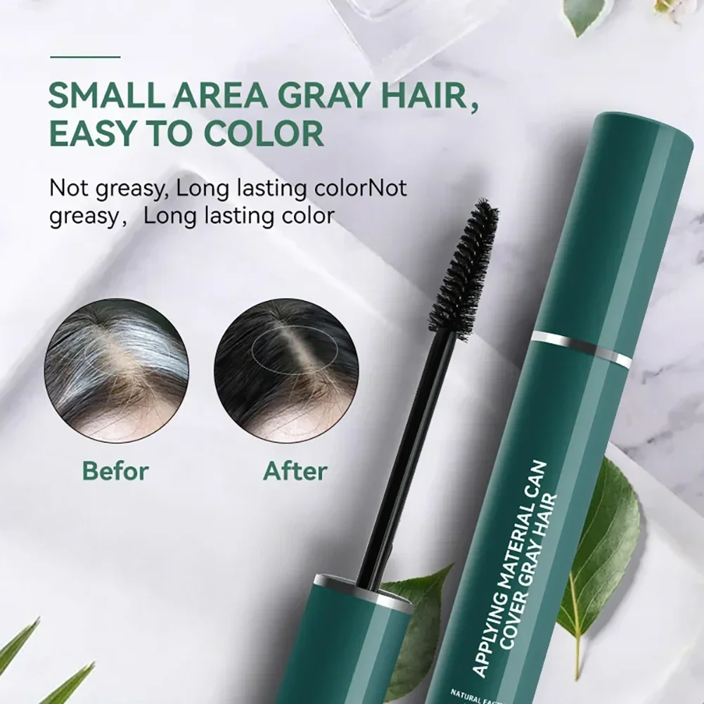 DIY ワックスマスカラ染料クリームヘアカラー製品新しい一時的なヘアカラーブラシワンタイム白白髪カバーアップ