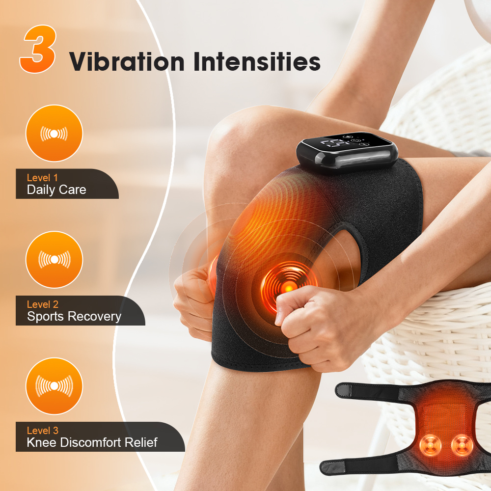 Electric Cordless Knee Massager With Heat And Vibration Knee Pad Brace For Sports Recovery Joint Support Extended Version