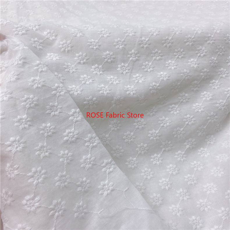 綿刺繍アイレット生地 Sof 快適な綿の布女性と子供服 DIY ティッシュヤードで販売