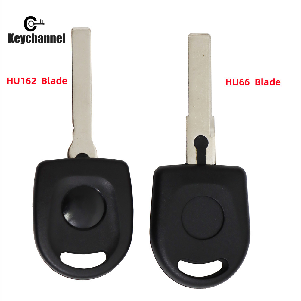 Keychannel 10 ピース/ロットトランスポンダーキーシェル HU66 HU162 ブレードチップヘッドケーススペア車のキーゴルフポロパサートティグアン ID48 MQB48