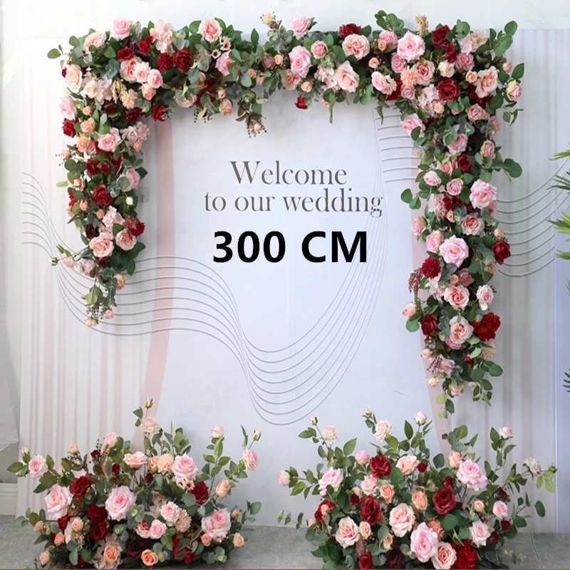 DIY 人工バラ行結婚式のアーチの背景の壁の装飾家の装飾フラワーボール写真の小道具フラワーアレンジメント