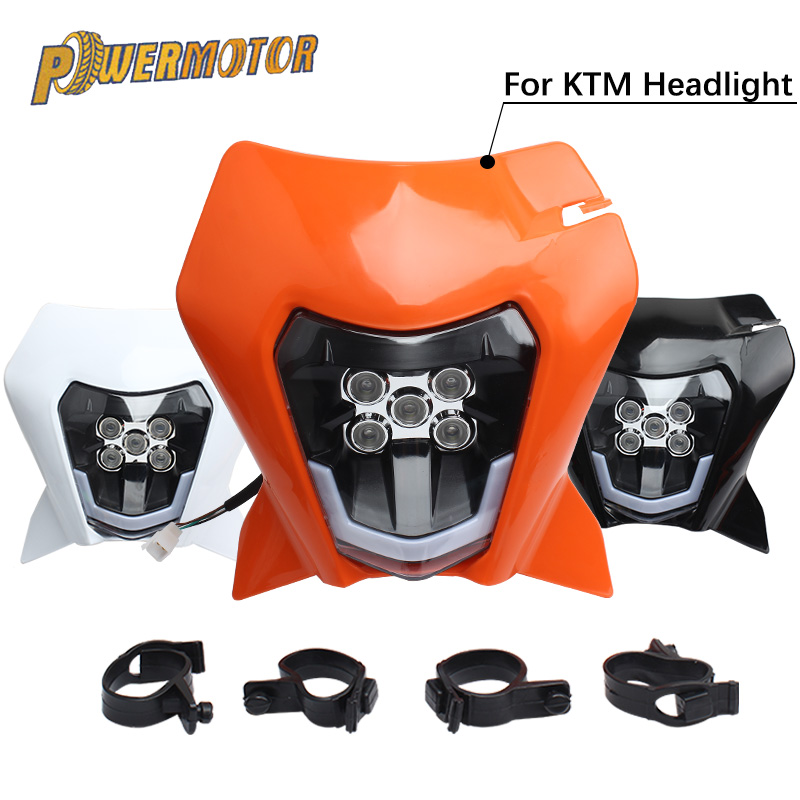 KTM EXC 300 アクセサリーオートバイヘッドライトプラットブラケット LED XC SX SXF XCW EXCF 2012-2021 エンデューロダートバイクモトクロス