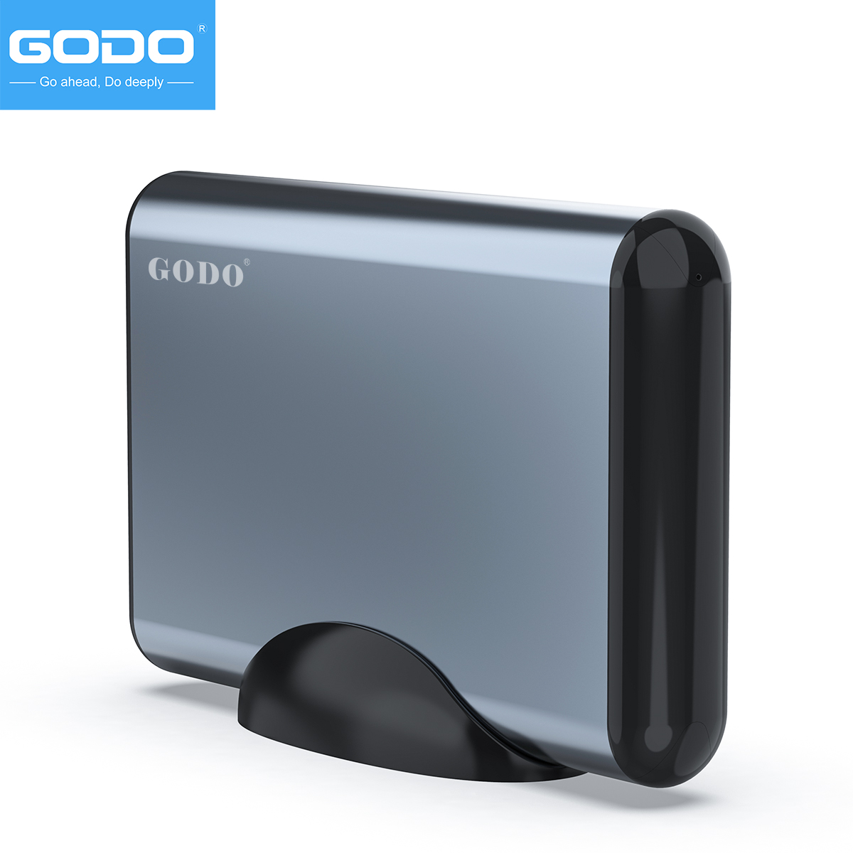 GODO USB 3.0 アルミニウム SAS ハードドライブアダプタハードドライブエンクロージャリーダードッキングステーション 3.5 インチ HDD SSD 用 12 V/3A 電源