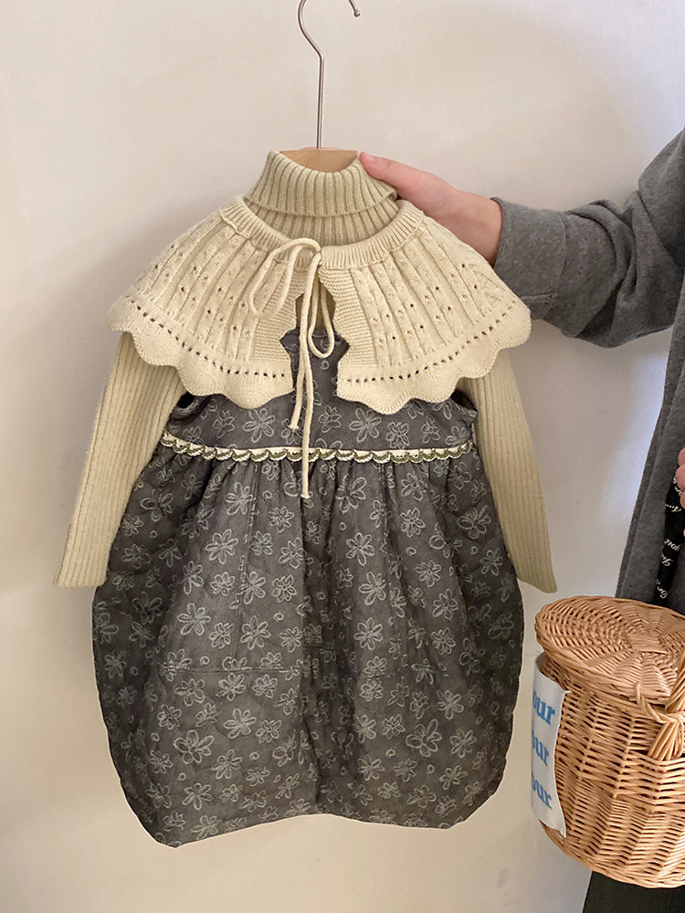 セーターベストシャツジーンズ女の赤ちゃんスリーピーススーツ気質スーツ女の子子供服スーツカーディガン女の子秋服セット