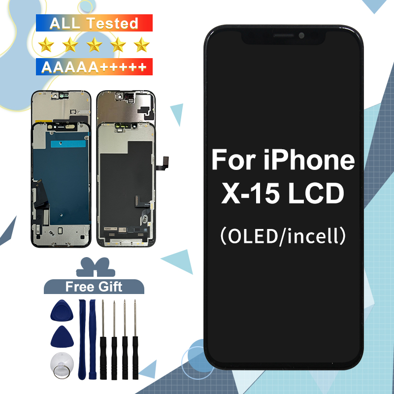 OLED Incell iPhone X XR XS 最大 11 プロマックスディスプレイ IP 12 スクリーンタッチデジタイザ iPhone 13 プロマックス 14 プラス 12 ミニ 15 液晶