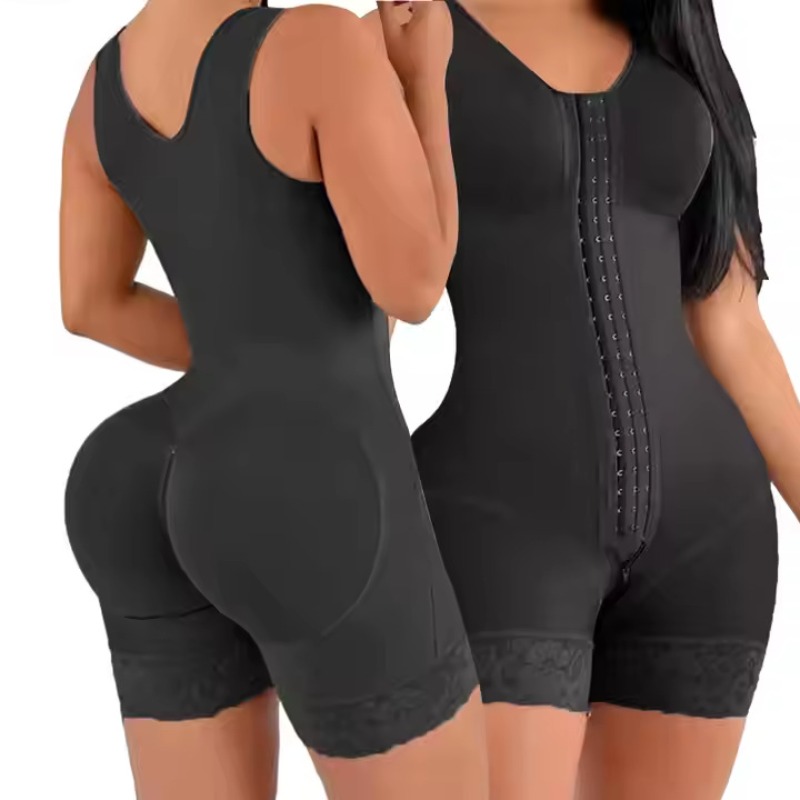 Fajas コロンビアフルボディボディスーツシェイプウェア産後圧縮ガードルおなかコントロールバットリフトシェイパースリムコルセット