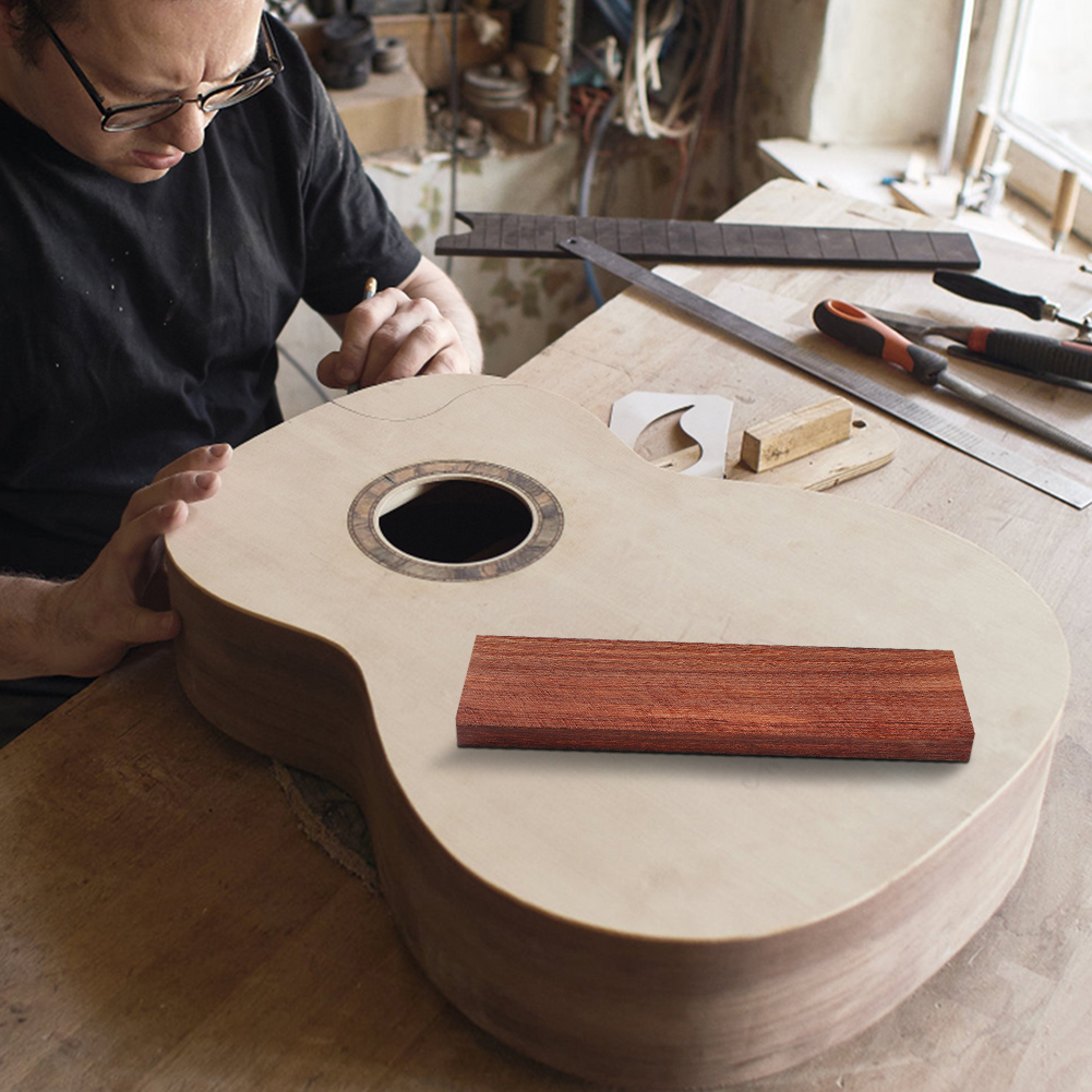ギターブリッジ木材 DIY ギターサドル木材耐摩耗性ブラックエボニーウッドギターブリッジアコースティッククラシックギター部品
