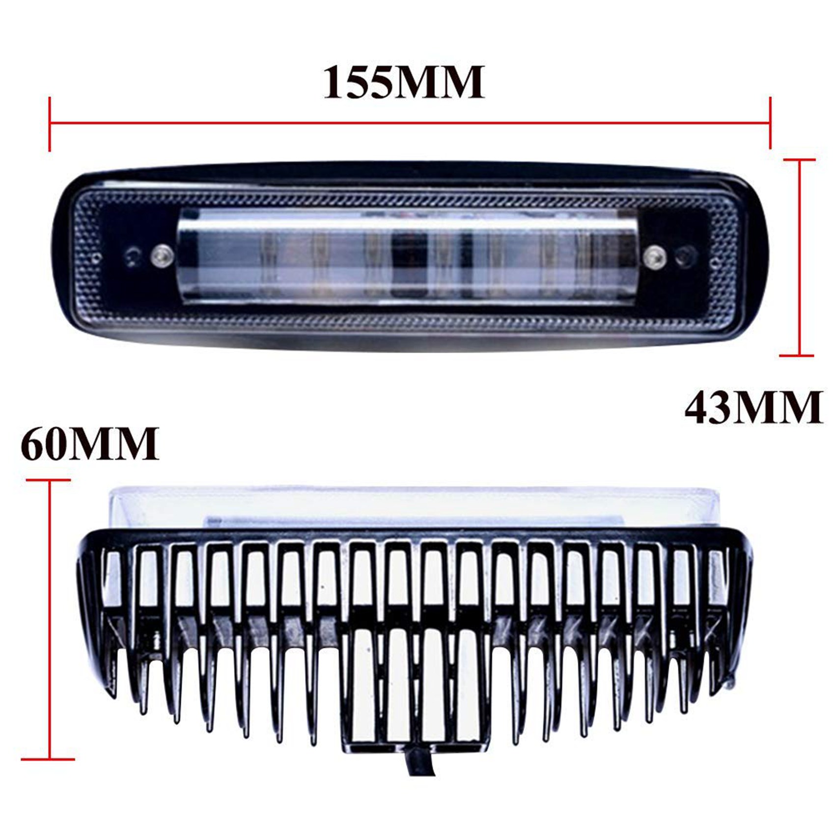 4インチ 30W 赤ライン LED フォークリフトトラック車警告ランプ 安全作業灯バー 倉庫危険エリアライト (4個)