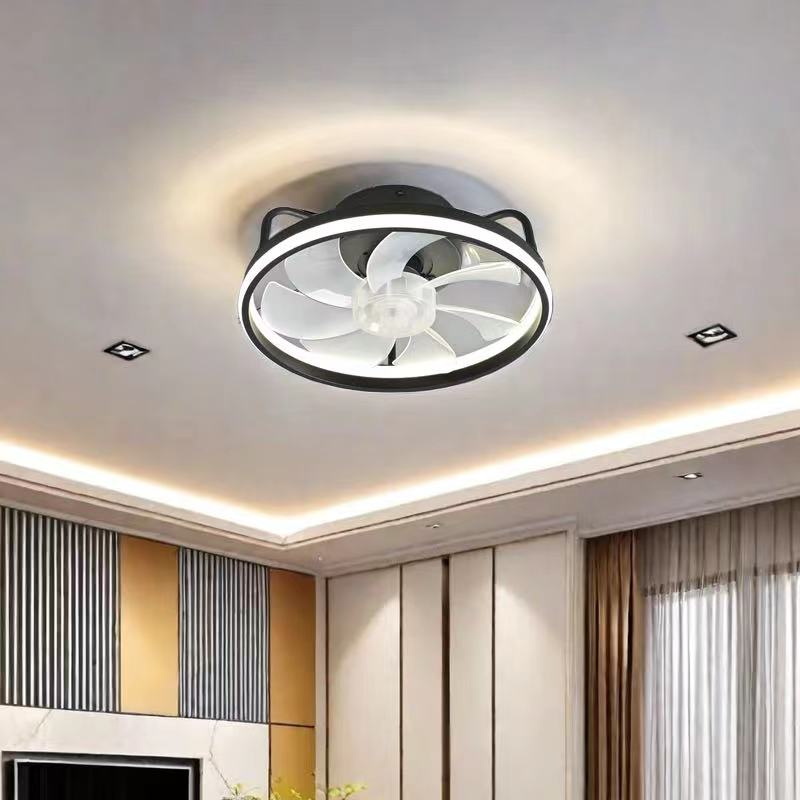 55W シーリングファン ライト付き、シーリング LED ライトファン リモコン付き、LED ランプ付き電動ファン ホームルーム ベッドルーム用 34cm