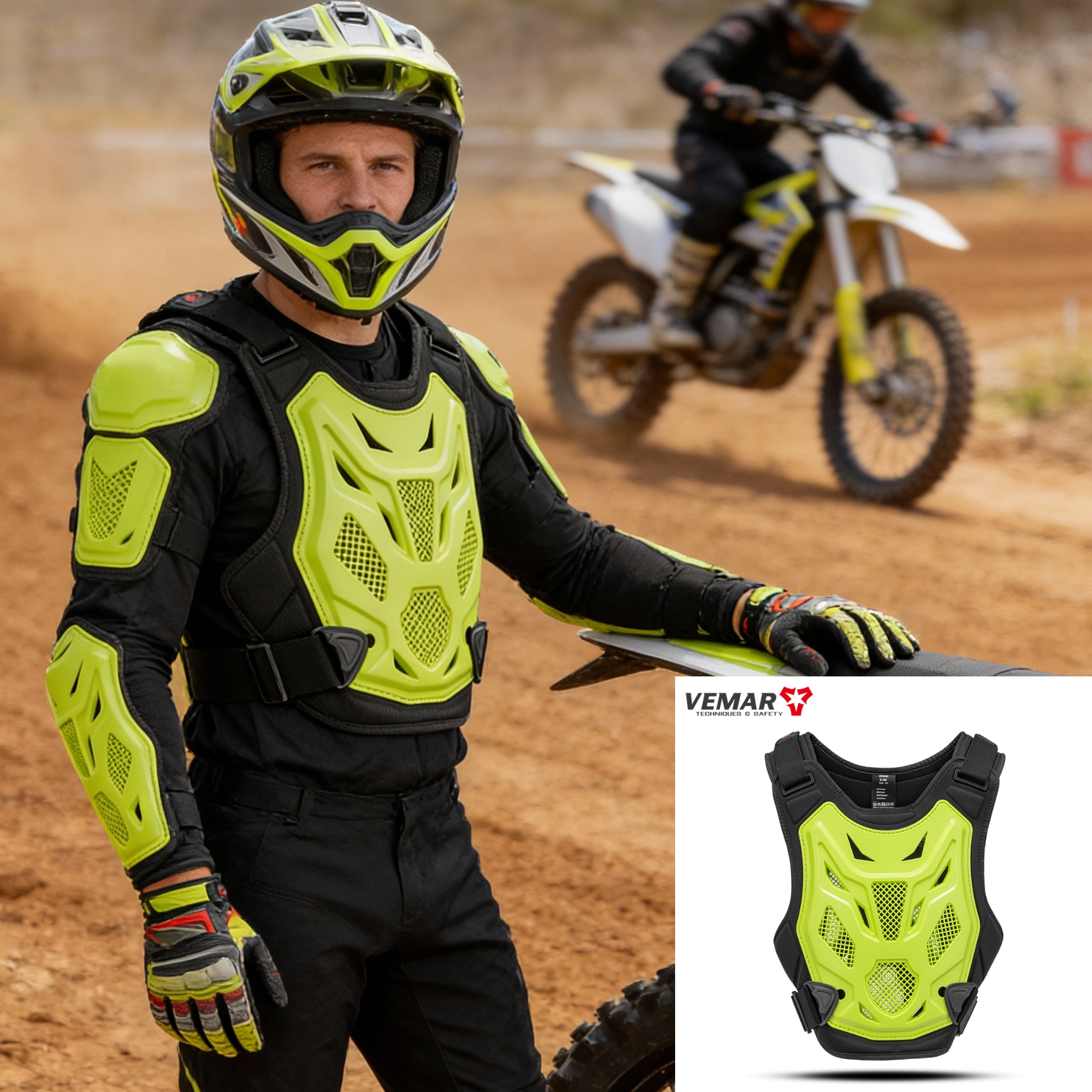 オートバイモトクロスオフロードレーシングベスト - 大人のプロフェッショナルアーマーチェストプロテクター、ダートバイク安全ギア用