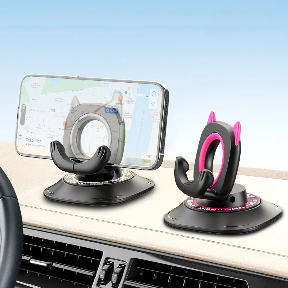 360度回転滑り止め車載電話ホルダーマットダッシュボード携帯電話スタンドすべてのスマートフォンに対応