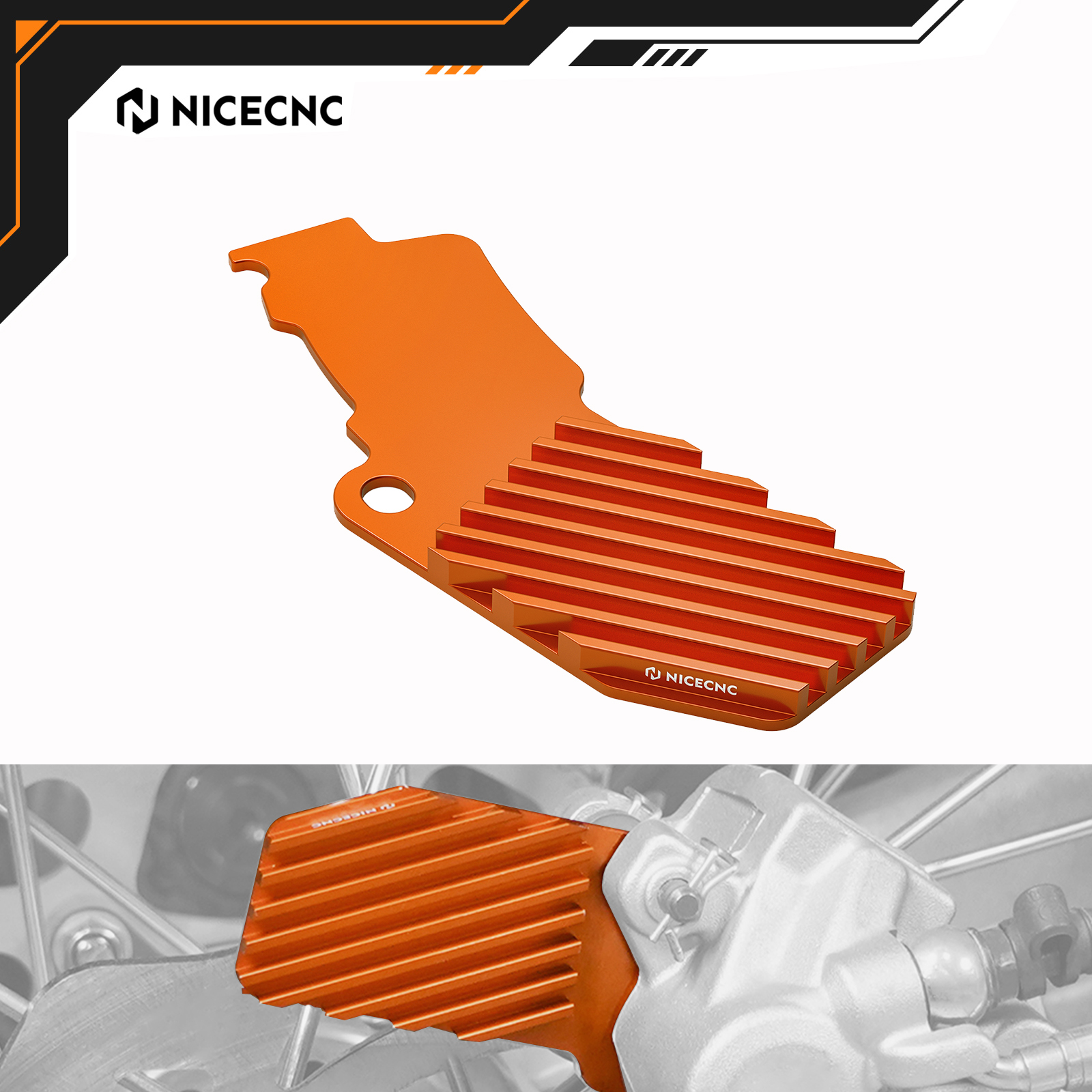 NICECNC KTM EXC 300 SX125 SX-F 450 EXC-F 350 2008-2023 ハスクバーナ GasGas リアブレーキヒートシンクキャリパークーラープロテクター