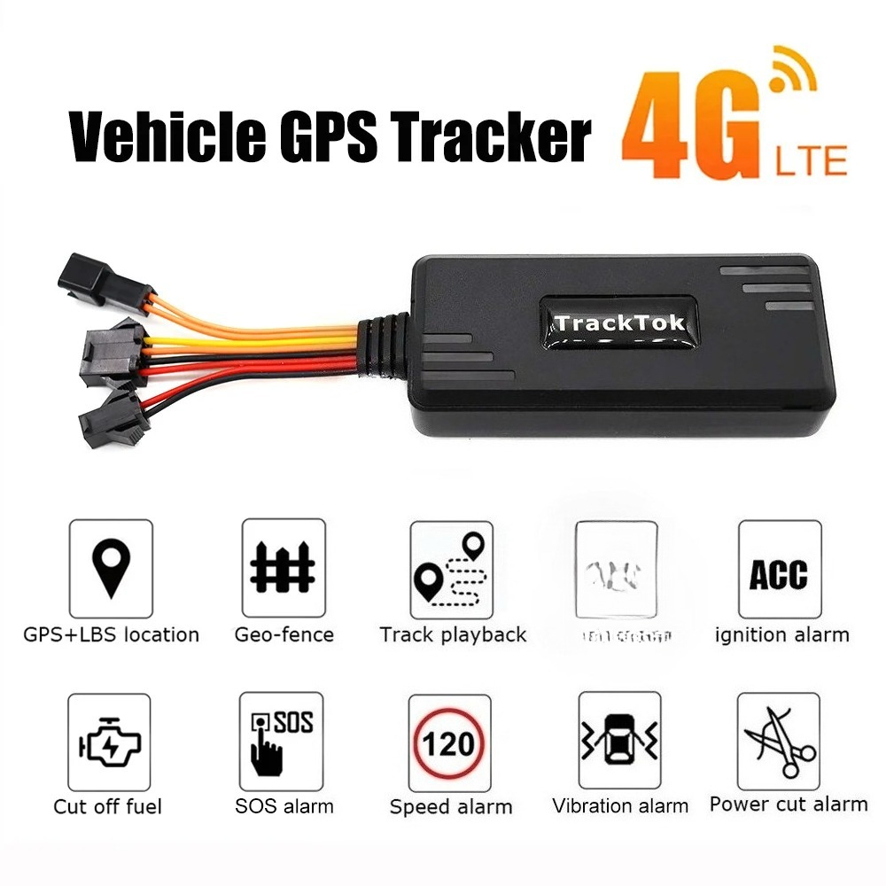 CY06-4G 8ピン GPS トラッカー車両ロケーター GPS LBS AGPS ACC 盗難防止オイルカットオフ APP WEB GPS GSM SOS アラーム