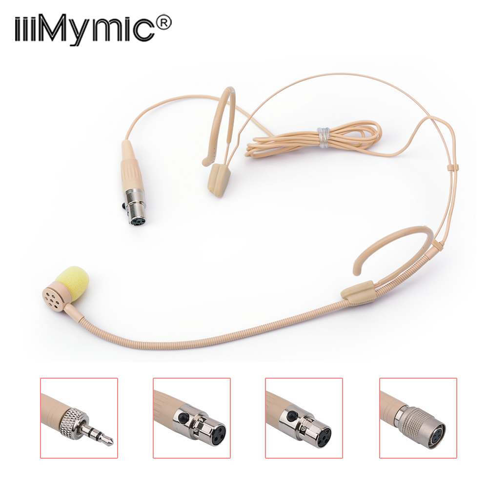 最高品質の歌ヘッドセットマイク単一指向性ヘッドウォーンマイクゼンハイザー Shure AKG ワイヤレスシステム 3.5 ミリメートル 4pin 3pin ジャック