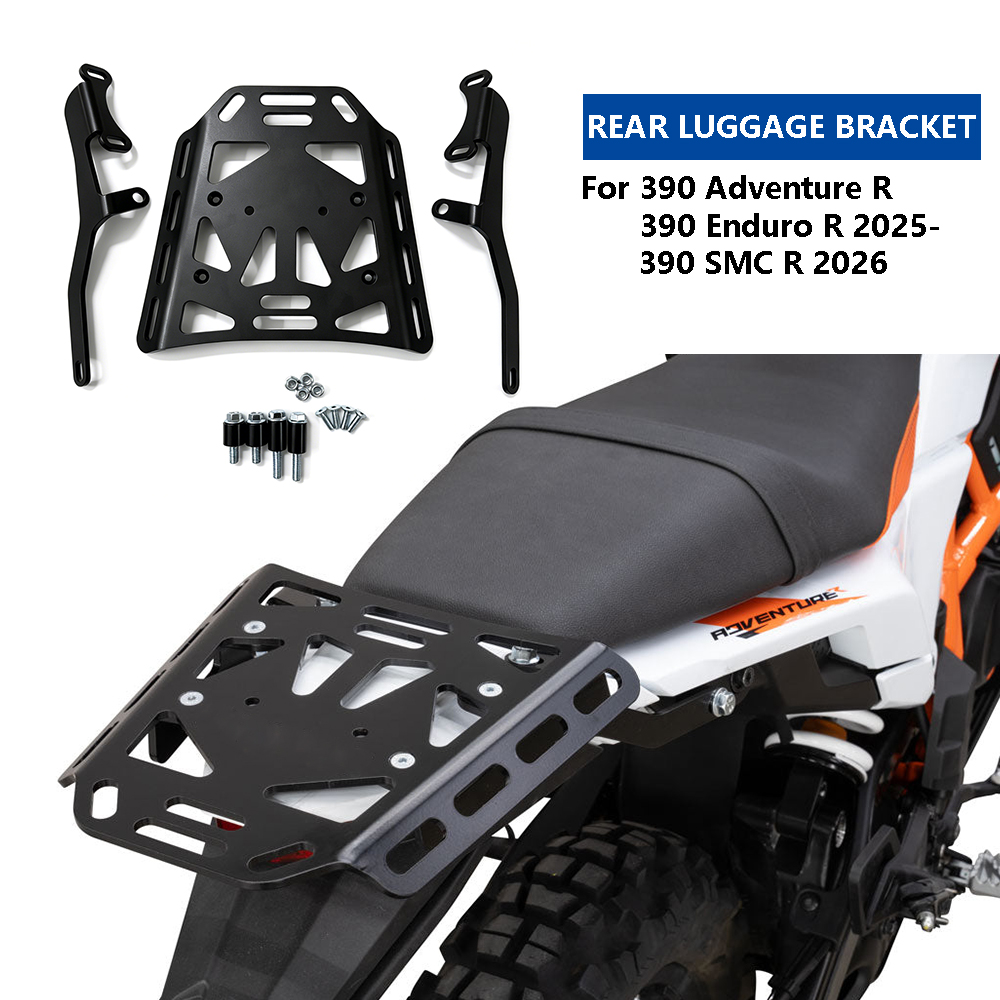 KTM 390 アドベンチャー R/エンデューロ R 2025-2026 390SMC R 2026 オートバイリアキャリア荷物ラックテールボックスフィクサーホルダーカーゴブラケット