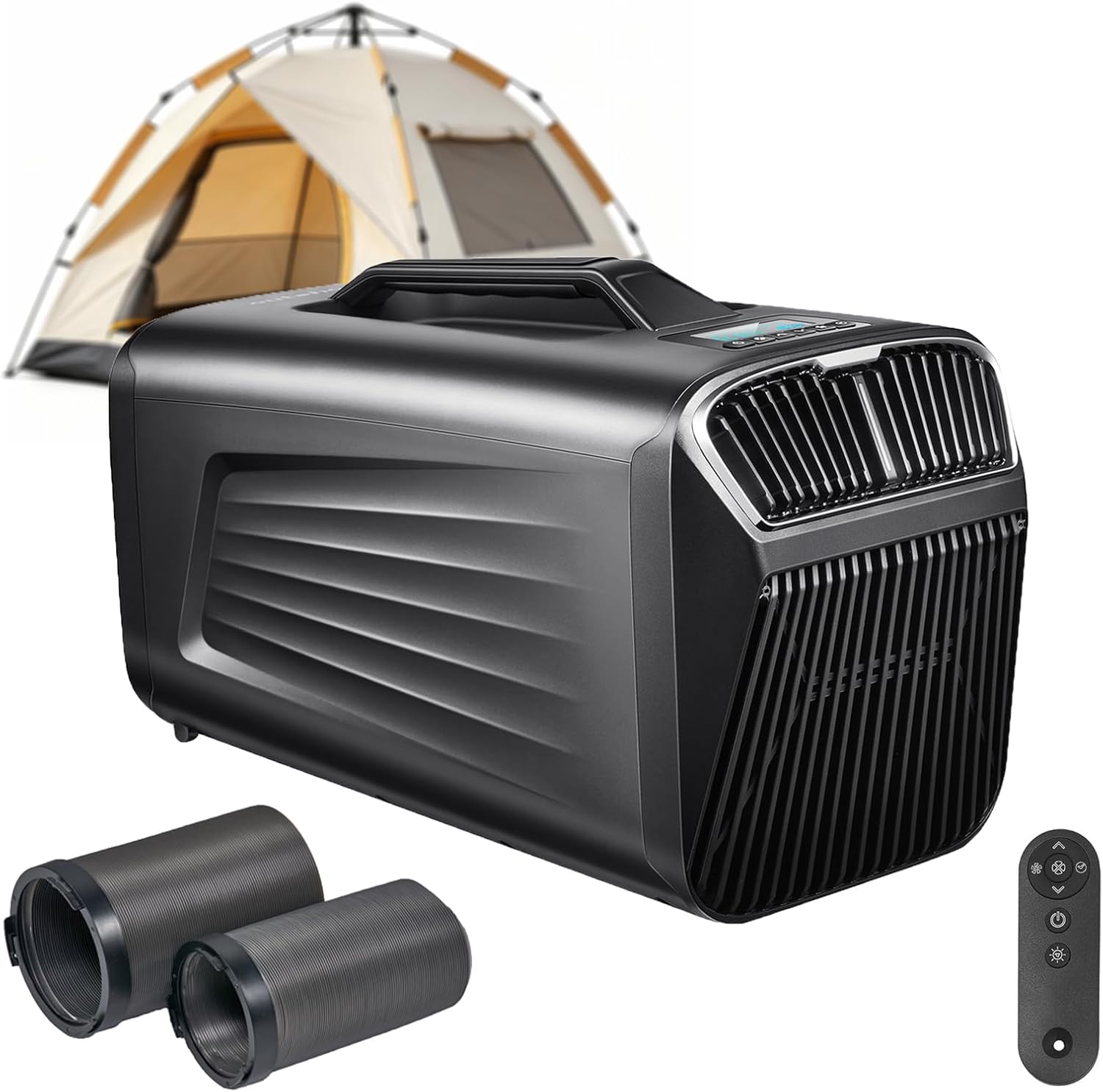 400W ポータブルエアコン テント、RV、トラック、バン冷却用、5200 BTU ダークグレー