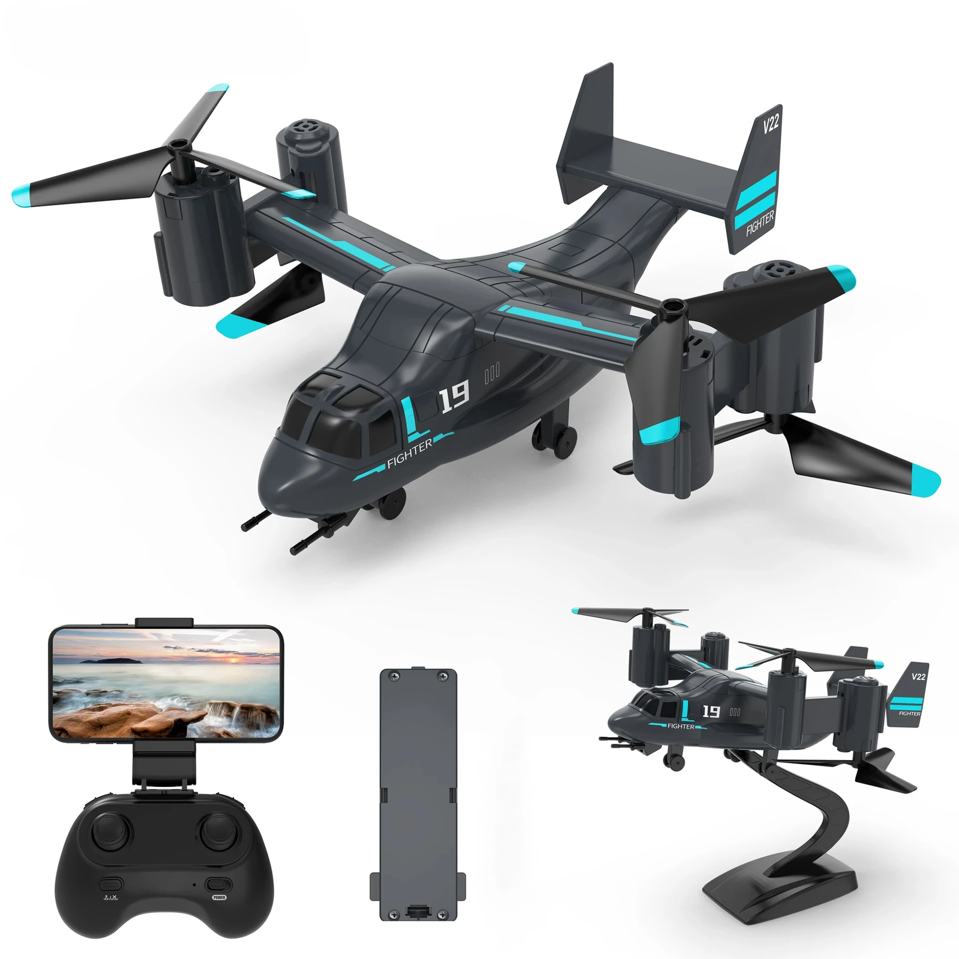 リモコンヘリコプターブラシレスモーター RC ドローン戦闘機 UAV 陸上エアモード電子 Rc 航空機子供 RC 飛行機おもちゃギフト