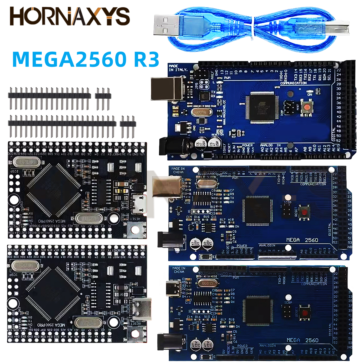MEGA2560 MEGA 2560 R3 (ATmega2560-16AU CH340G) Pro mini MEGA2560 AVR USB ボード開発ボード MEGA2560 arduino 用ケーブル付き