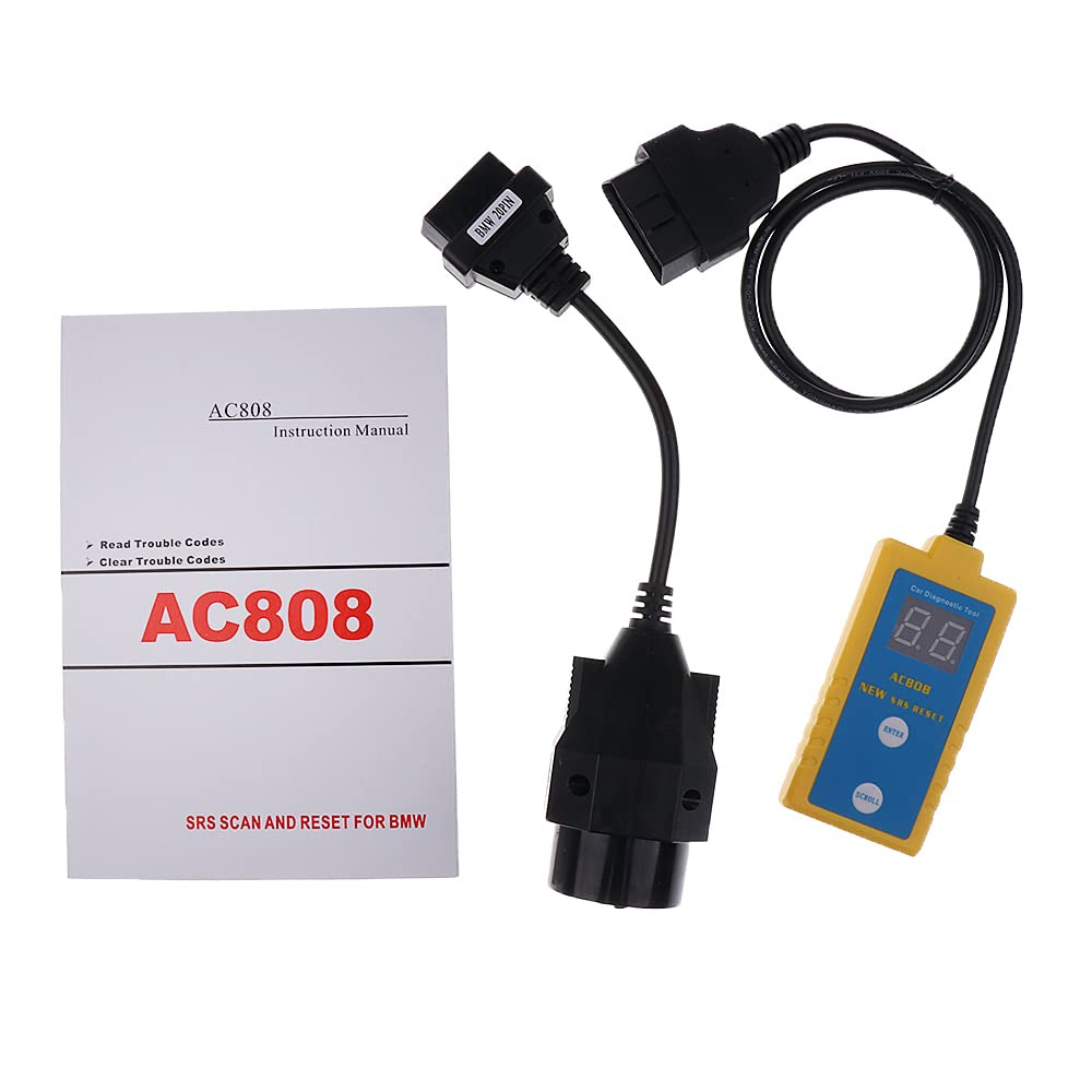 AC808 SRS エアバッグリセットツール診断スキャナー BMW 1994 - 2003 読み取りクリア障害コード簡単使用 E36 E46 E34 E38 E39 Z3 Z4 X5