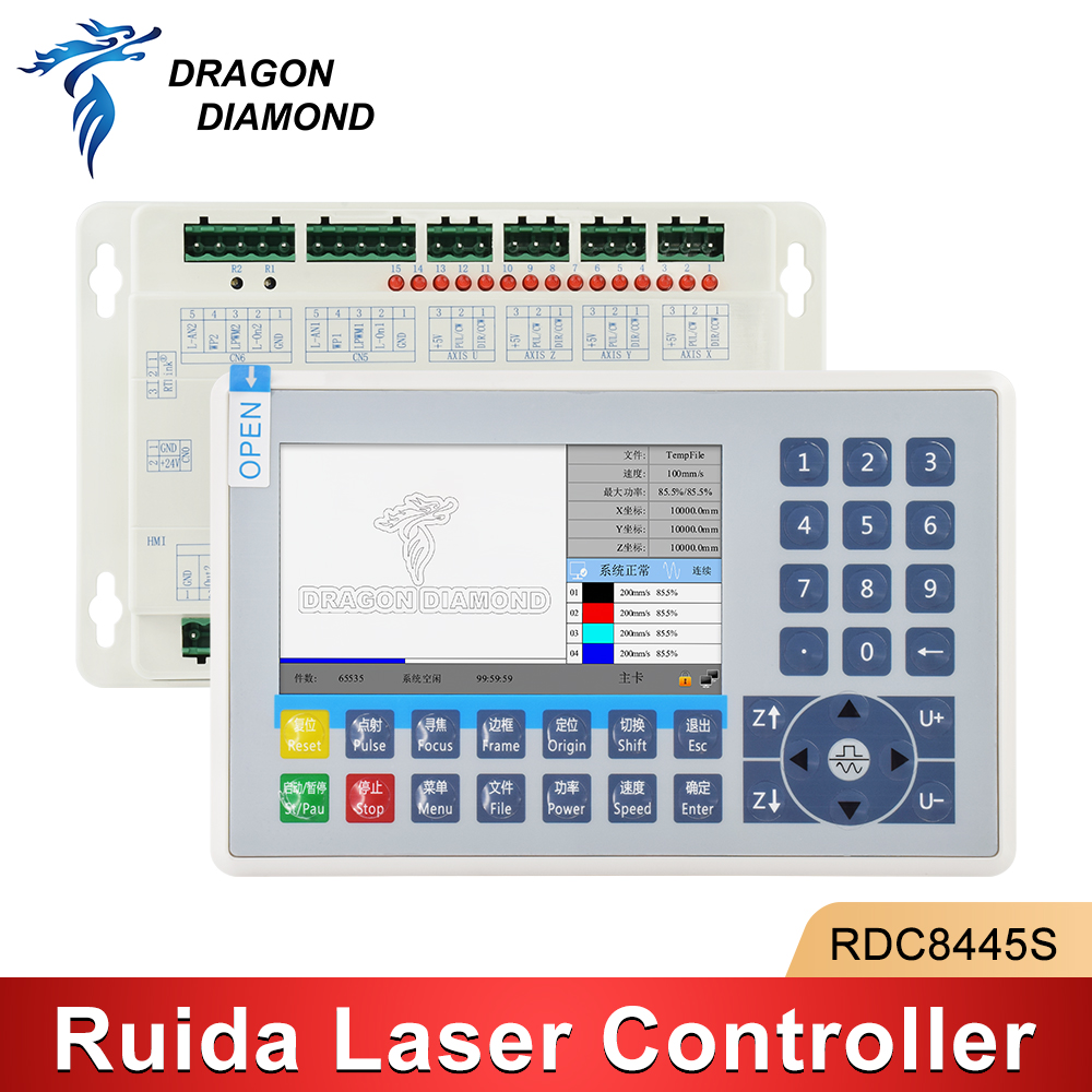 標準セット Ruida RDC8445S(EC) CO2 レーザー彫刻切断機用 CO2 レーザーコントローラーシステムアップグレード RDC6445G RDC6445S