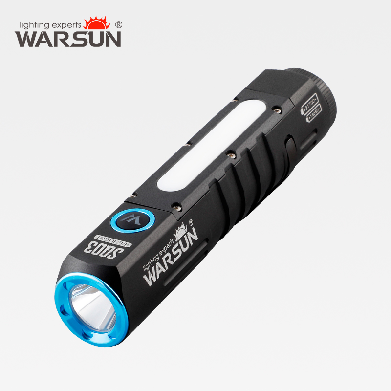 Warsun 強力な LED 懐中電灯マグネット充電式トーチライトポータブルランタン 8 モードハンドランプキャンプハイキング Emergen