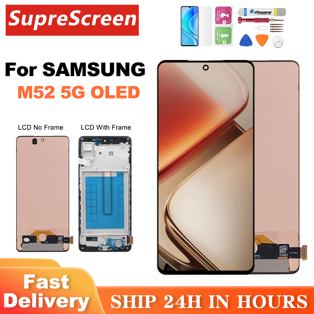 OLED サムスン M52 5 グラム M526 M526BR M526B lcd ディスプレイタッチスクリーンデジタイザアセンブリサムスン M526 lcd ディスプレイ画面