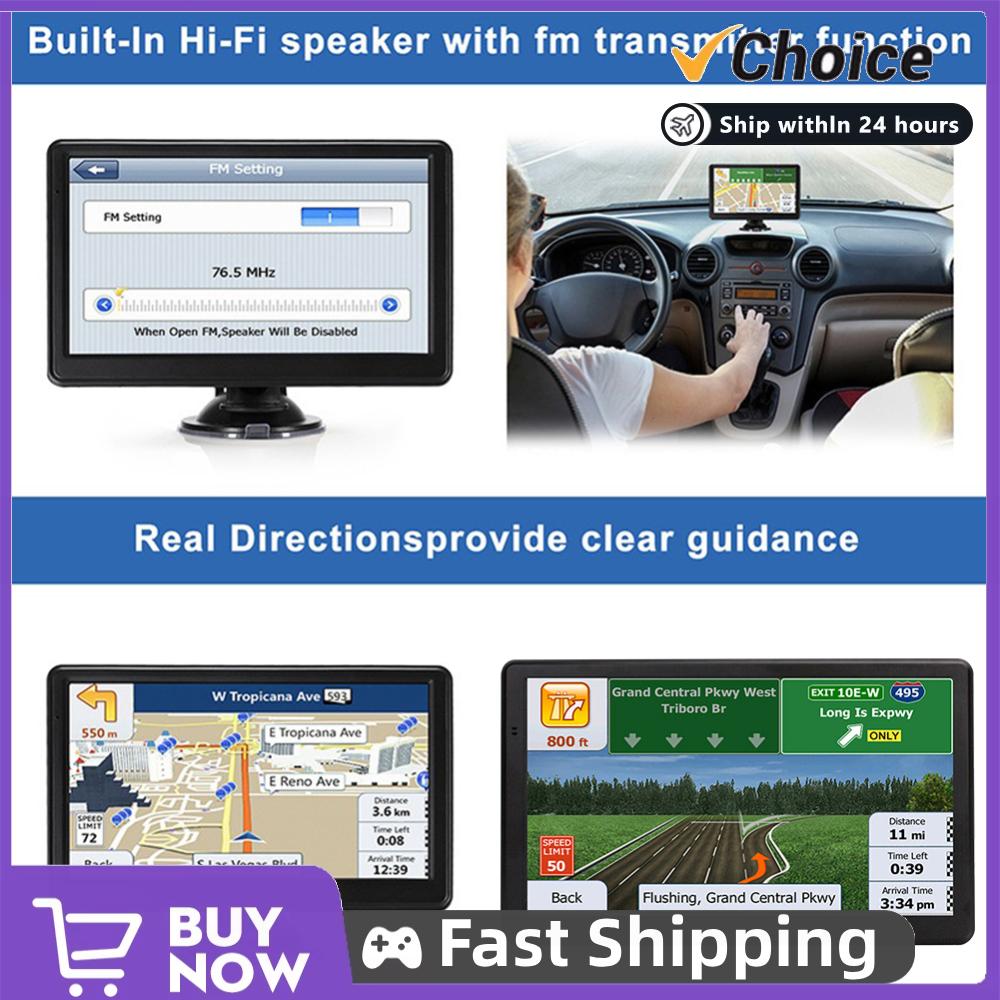7 "HD TFT タッチスクリーンカー GPS ナビゲーター 8 グラム北米ヨーロッパオーストラリア地図音声リマインダーナビゲーションシステム FM トランスミッター