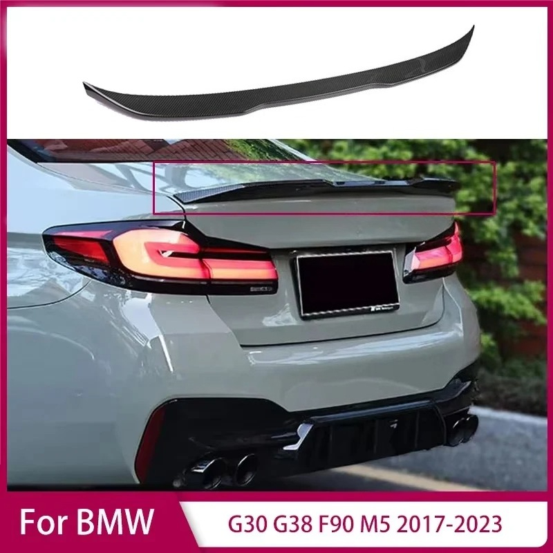 M パフォーマンスプロスタイルリアトランクルーフスポイラーリップウイング BMW G30 G38 F90 M5 M5 2017-2023 ボディキットカースタイリングアクセサリー