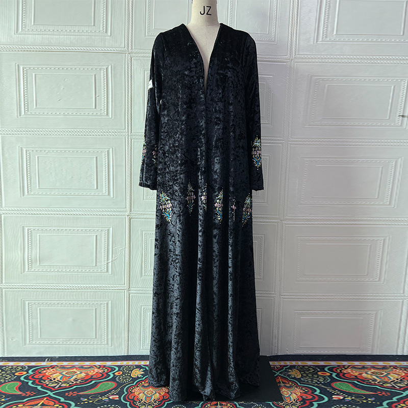 Eid Abaya Women Cardigan Dresses Jalabiya Print Muslim Open Abayas Ramadan Morocco Kaftan Islam Vestidos Arab Long Robe Dubai