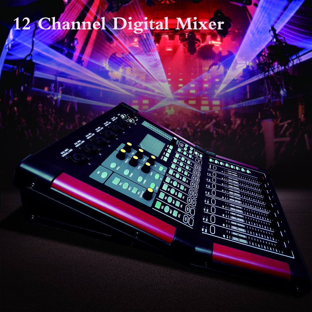 Paulkitson D12 プロフェッショナルデジタルミキシング 12 チャンネルデジタルミキサーオーディオ録音機器 Dj ミキサープロオーディオステージ機器