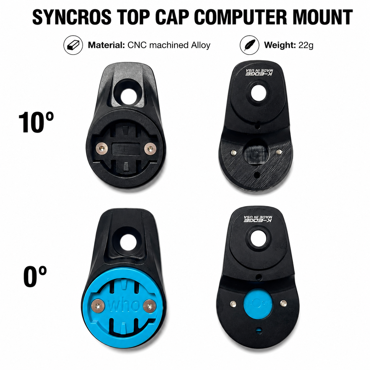 0/-10 度トップキャップアルミコンピュータマウント SYN バイク Fraser Ic Sl Wc/Dc/Xc ハンドルバー Xc ステム 1.5/2.0 ガーミン/ワフー/ブライトン