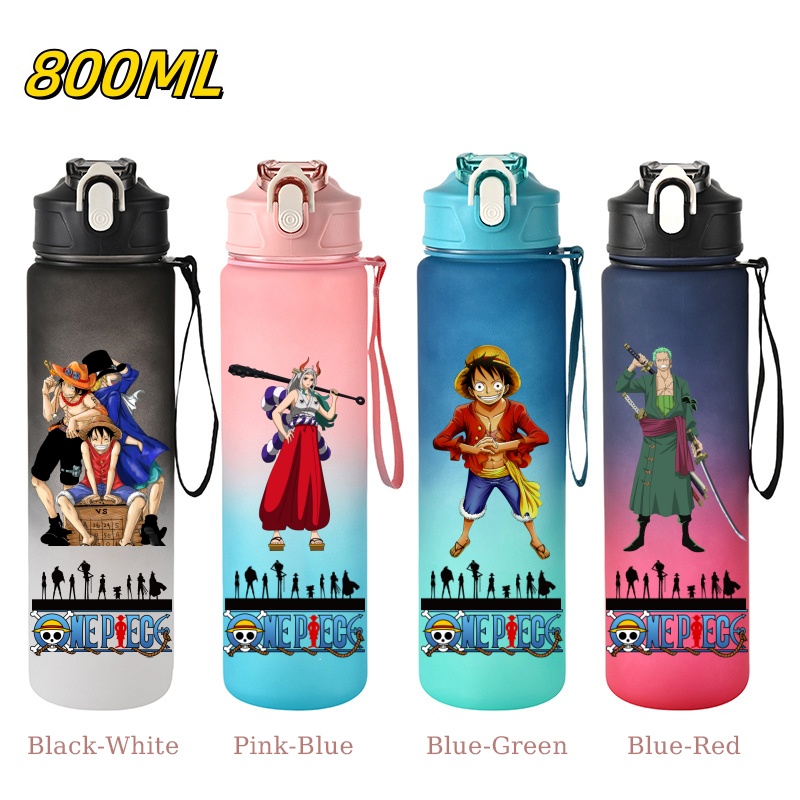 800ML ワンピース モンキー・D・ルフィ ニコ・ロビン アニメ ストロー スポーツ ウォーターボトル 持ち運びが簡単 フィットネス スポーツ アウトドアに最適