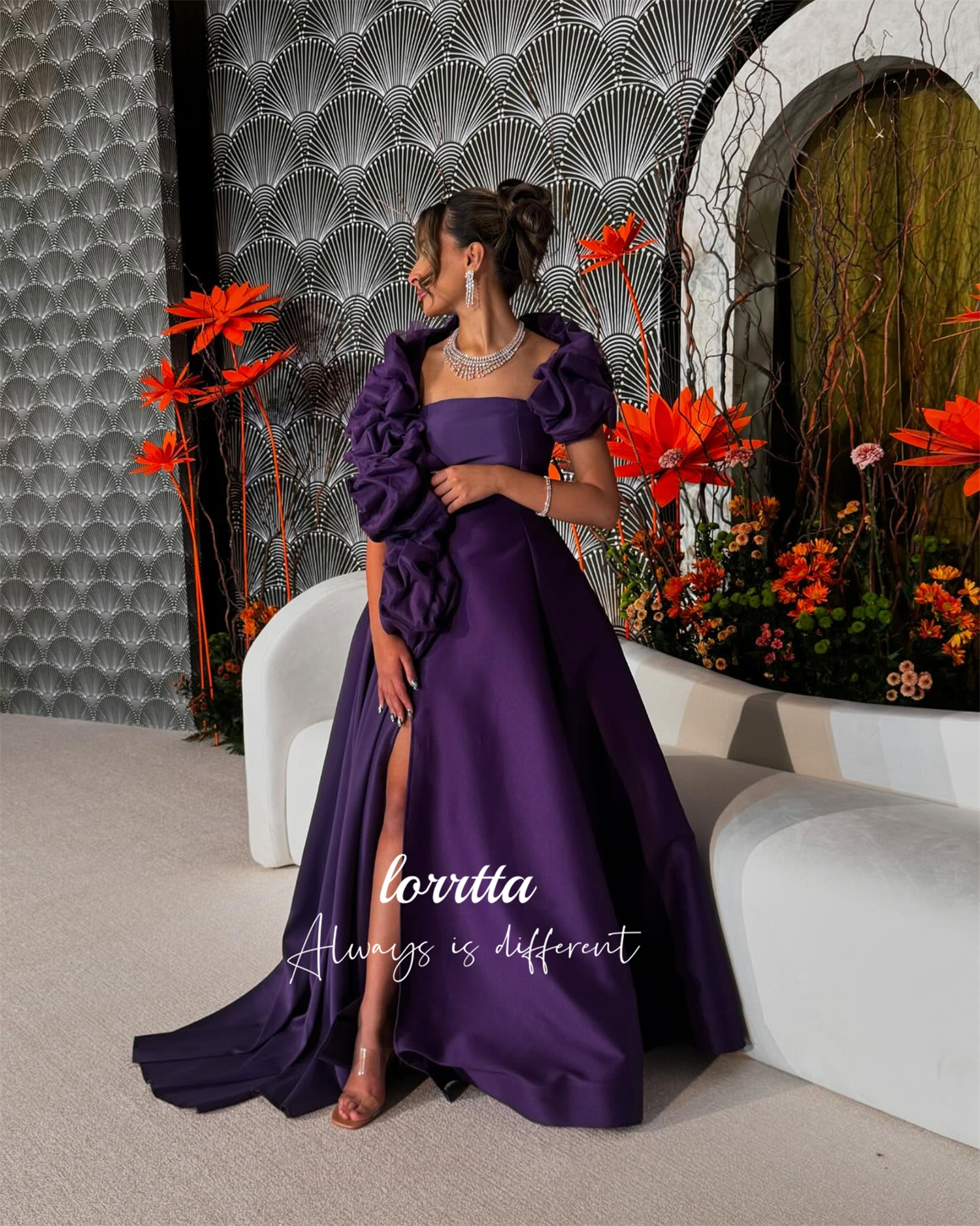 Lorrtta カスタマイズされたローブイブニングドレスローブデカクテルドレスフォーマルドレス女性エレガントなレディドレスパーティー特別な機会