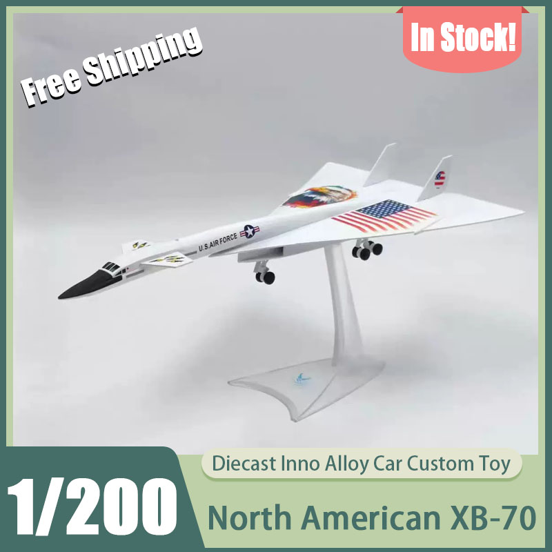 新在庫 1:200 スケール北米 Xb-70 バルキリー静的合金航空機モデル取り外し可能なクリアディスプレイスタンド詳細なおもちゃ
