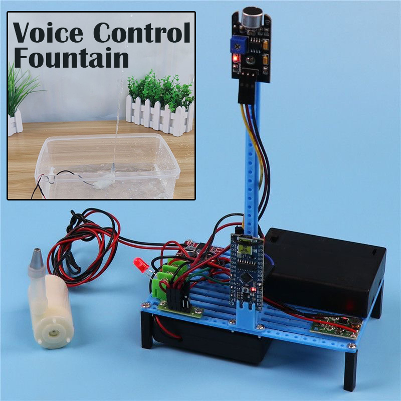 音声制御噴水システムモデル子供科学玩具技術物理学 3D パズルキット学習教育玩具子供のため
