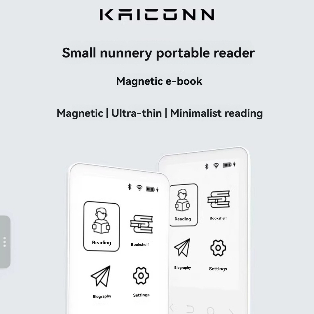 Kaiconn E-ink Reader 3.52 Inch Display Custom Magnetic Charging Portable Supports EPUP/TXT Formats Eye Protection E-Book Readers
