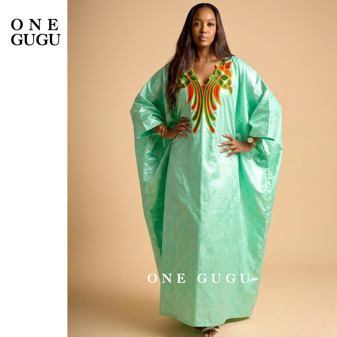 ミントグリーンの第一品質オリジナル香水ナイジェリア Baizn Daseki Boubou ドレスアフリカの伝統的な結婚式バザンリッシュロングローブ