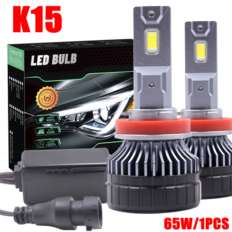 K15 130 ワット Canbus 6000K H7 Led ヘッドライト電球 H4 H7 H11 9005 9006 車のヘッドライトフォグランプ LED ライト k15