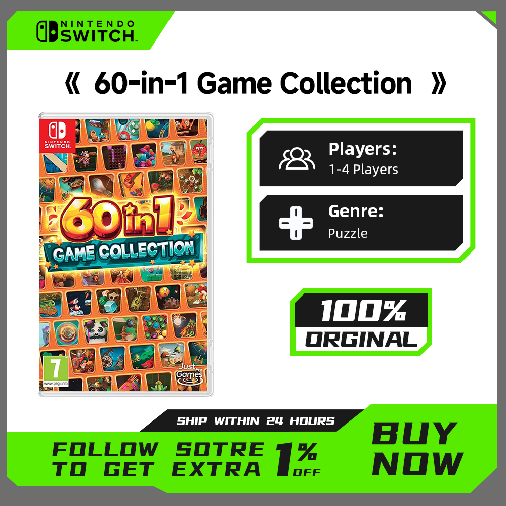 60-in-1 ゲームコレクション Nintendo Switch ゲームセール 100% オリジナル物理ゲームカード (Switch ゲームコンソール用)