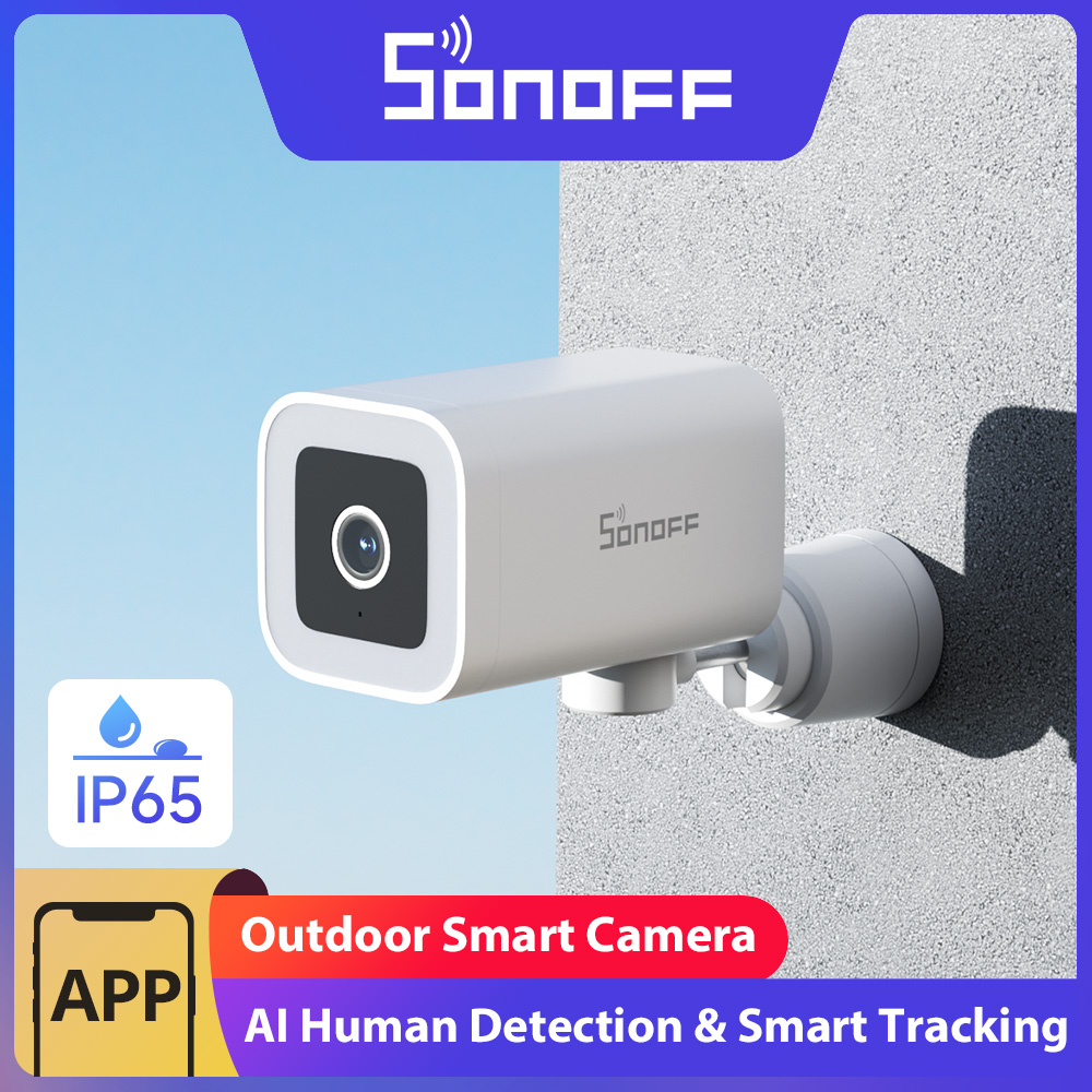 SONOFF CAM-B1P 2K HD 屋外スマートセキュリティカメラ AI 人体検出 IP65 耐候性スマート追跡フルカラーナイトビジョン