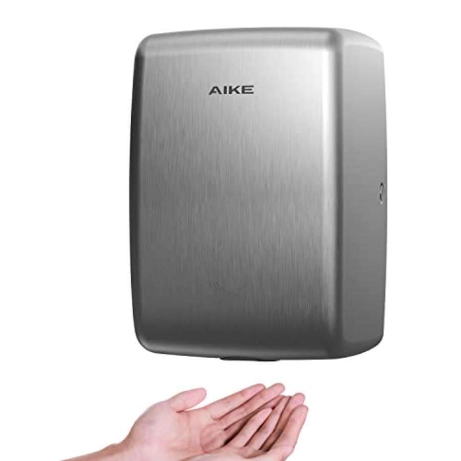 商業トイレ用のコンパクトなジェット ハンド ドライヤー、ステンレス鋼ハウジング、つや消しニッケル仕上げ、UL 認定、配線済み