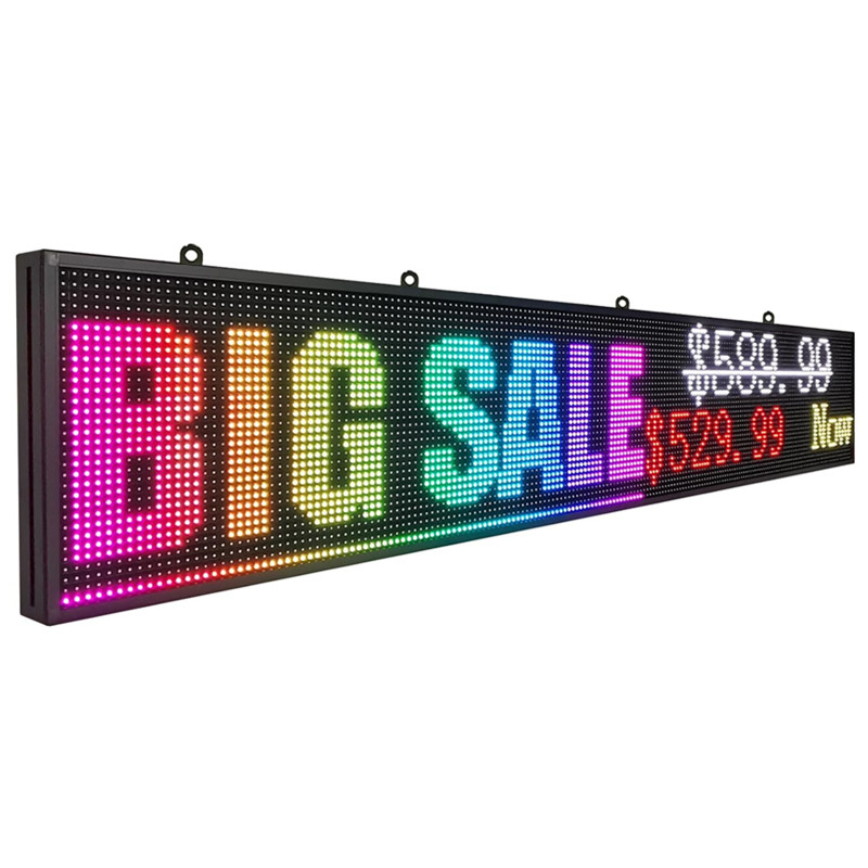 LED スクロール ディスプレイ半屋外フルカラー P10 77 "X14" WIFI 制御電子ビジネス広告ボード