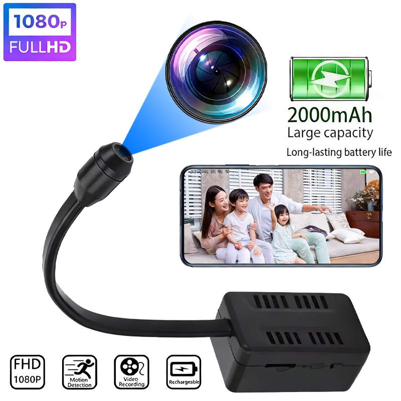 1080P HD WiFi ワイヤレスカメラスマートホームポータブルループ記録ミニ IP カムリモートビュー屋内セキュリティ監視ベビーモニター