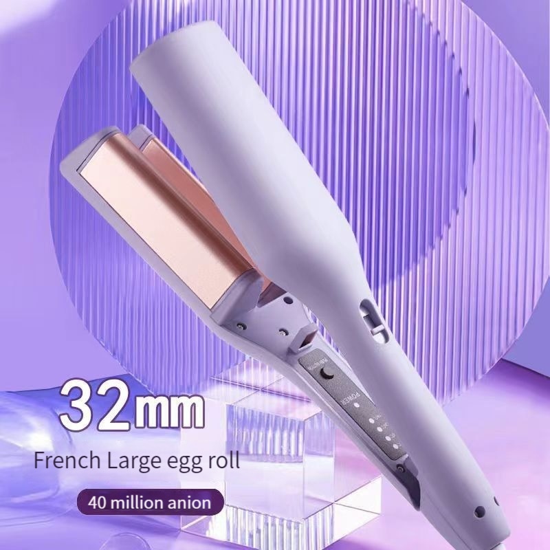 32 ミリメートル電気ヘアアイロン自動ラムウールカーリングツール長期的なスタイリングフレンチスタイリング回転抗炎デザイン