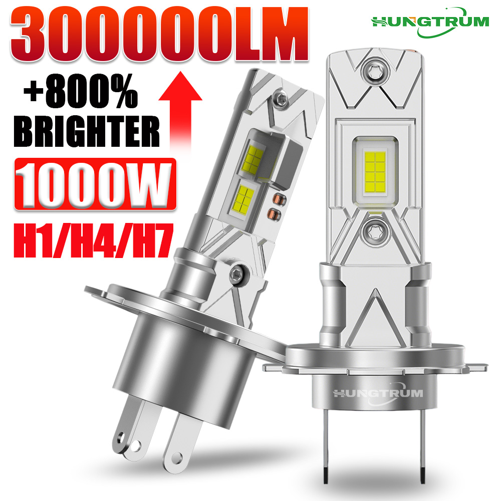 H1 H4 H7 LED ヘッドライト 1000 ワット超高輝度 9003 HB2 スポットライト自動車電球アンプル LED H7 Canbus ミニカーライト 6000K 12V