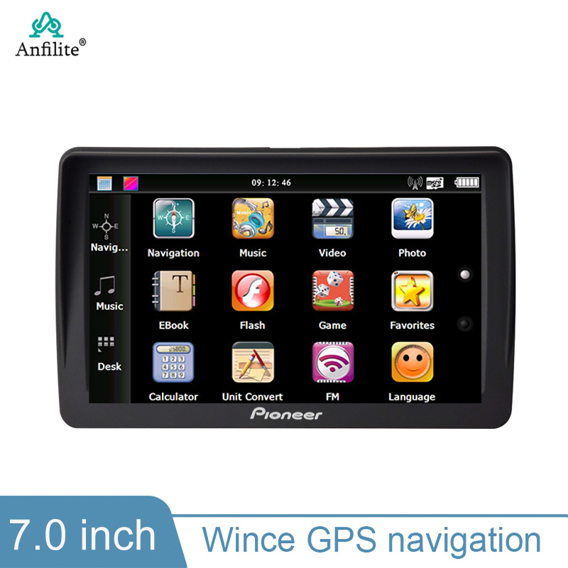 7 インチ車の GPS ナビゲーション Bluetooth 256 メートル 8 ギガバイト有線リアビューカメラとサンシェードトラックアビン GPS ナビゲーターリバースビュー駐車場