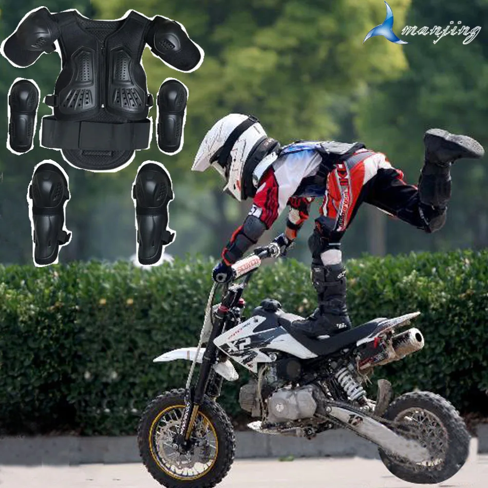 モトクロスボディアーマーガードキッズ乗馬乗馬バック 4-15 歳子供アウトドアスポーツレーシング ATV ダートバイク保護具 G